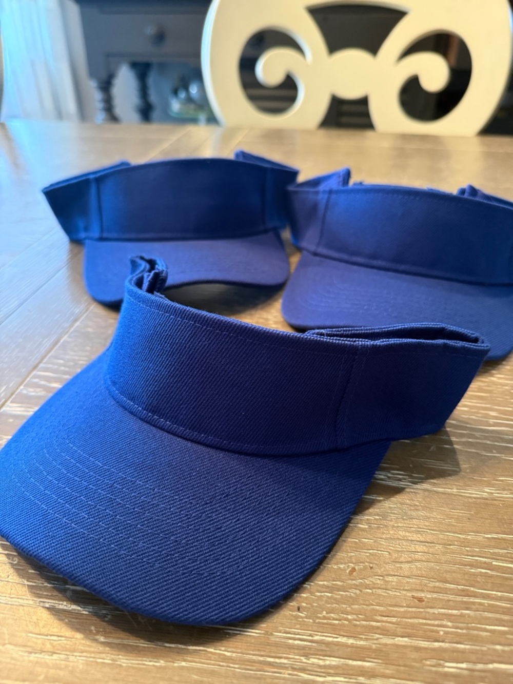 Royal Blue Adjustable Visor Hat unisex - Set of 3 new
